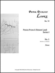 Pieces From A Distant Land, Series I, No. 1 piano sheet music cover Thumbnail